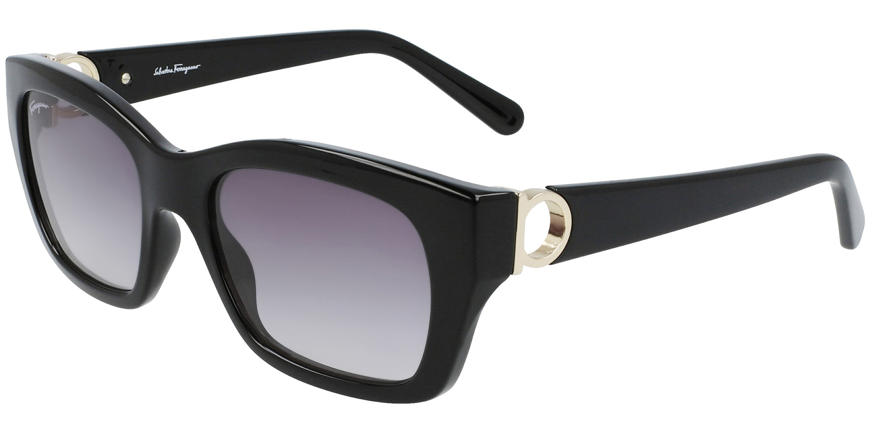 Ferragamo Modern Rectangle w/ Gradient Lens