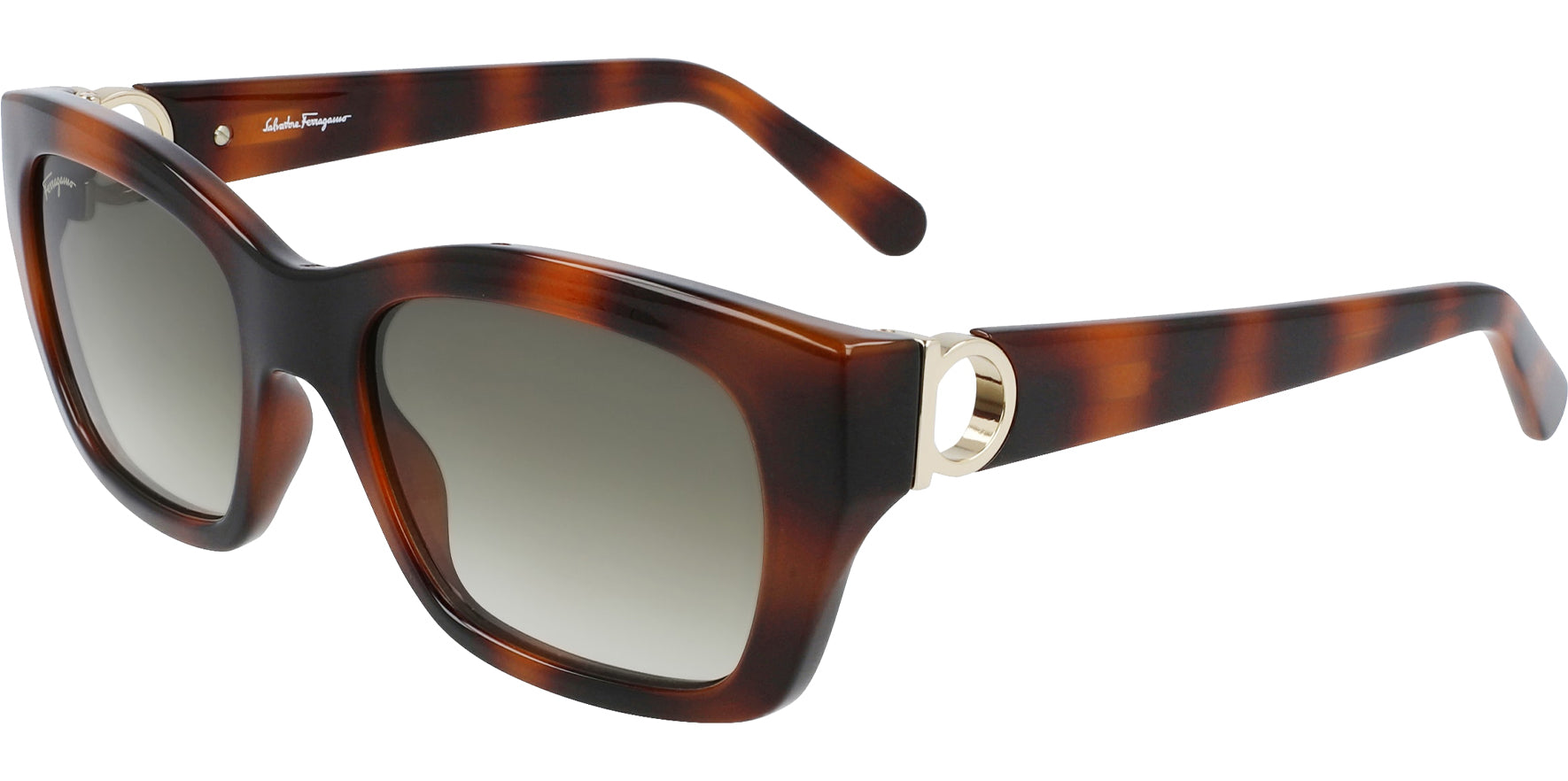 Ferragamo Modern Rectangle w/ Gradient Lens