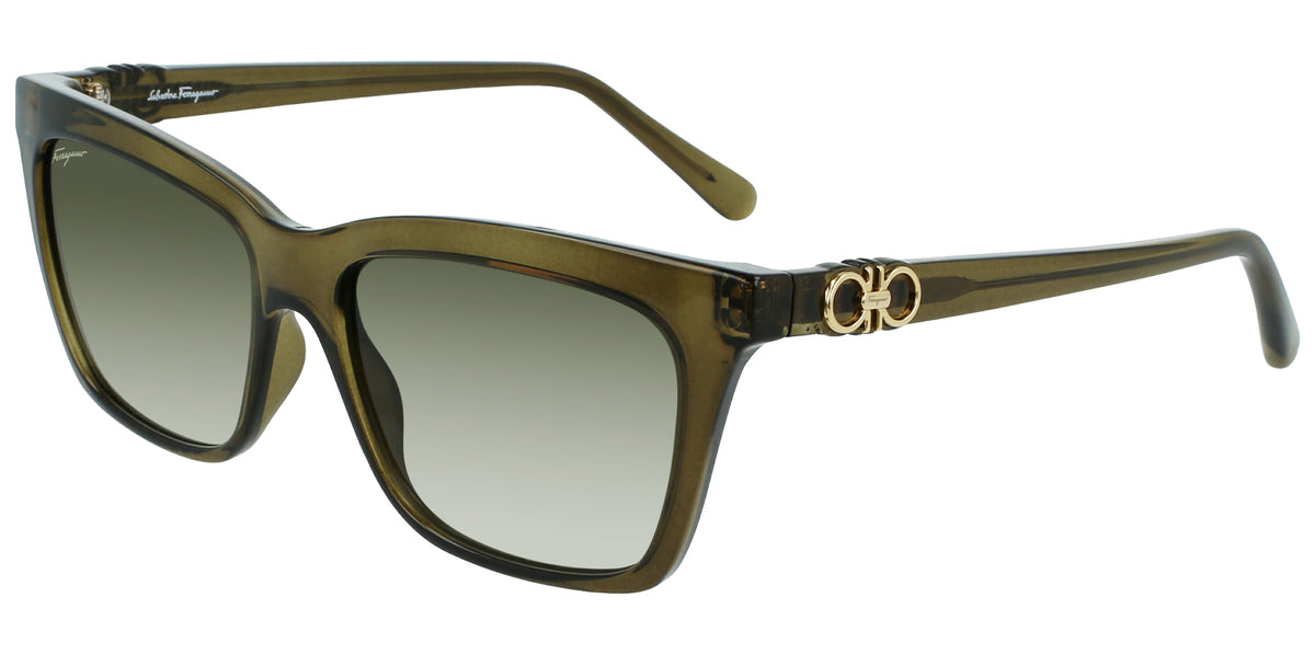 Ferragamo Angled Square w/ Gradient Lens