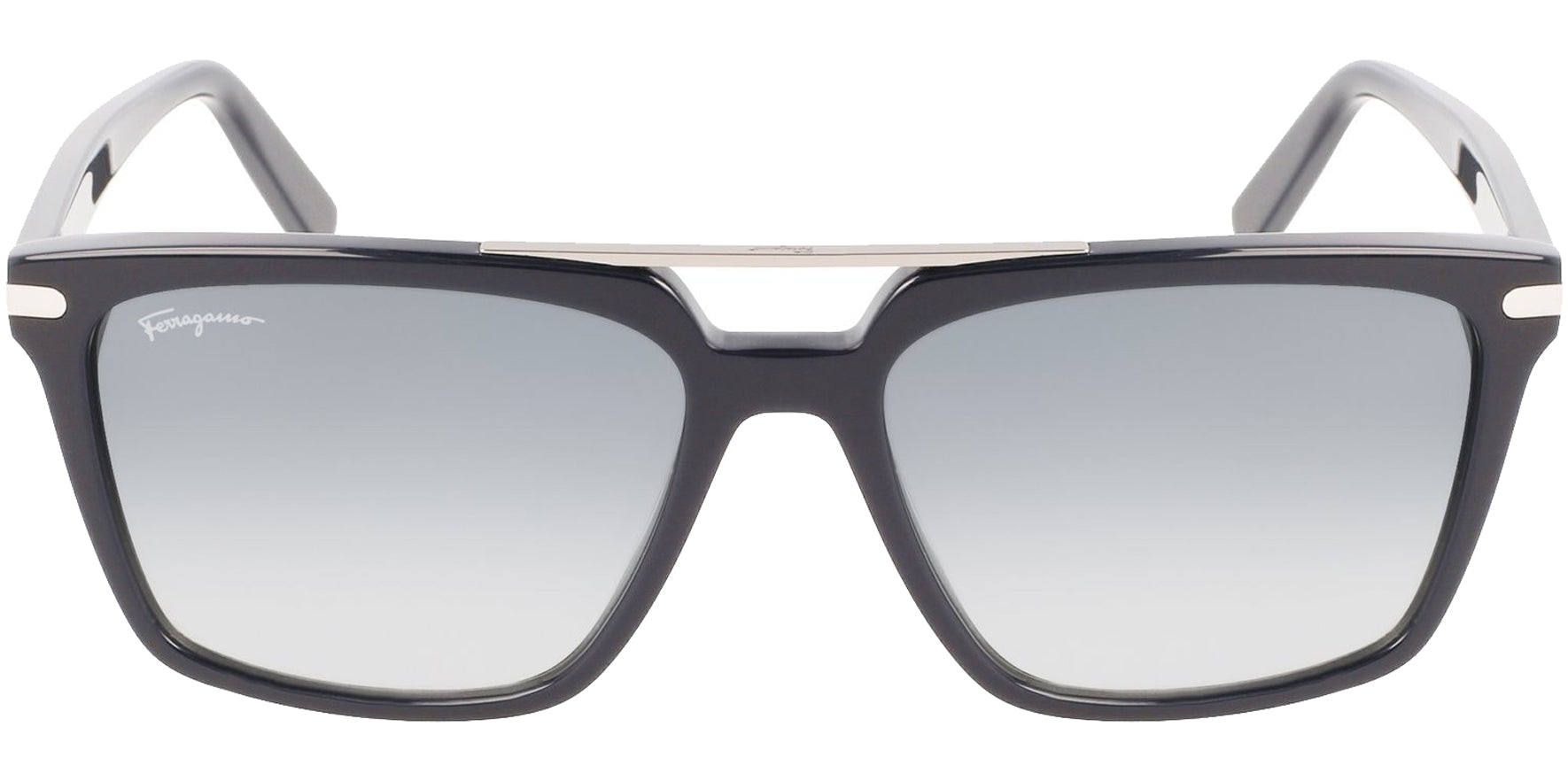 Ferragamo Square Browline w/ Gradient Lens