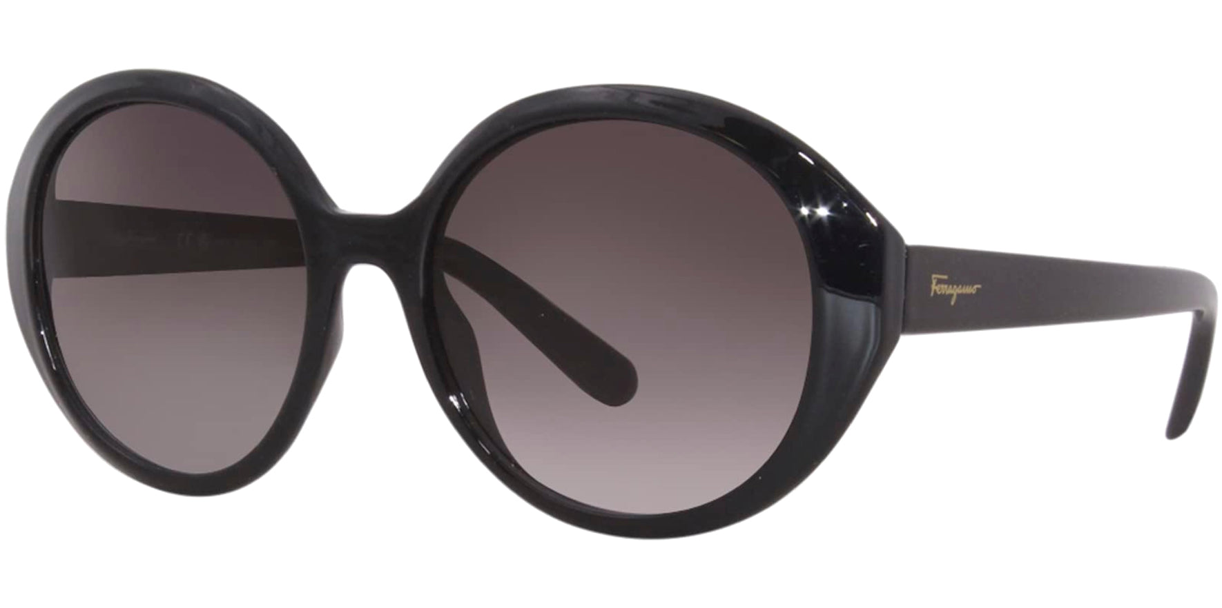 Ferragamo Oversized Round Sunglasses w/ Gradient Lens