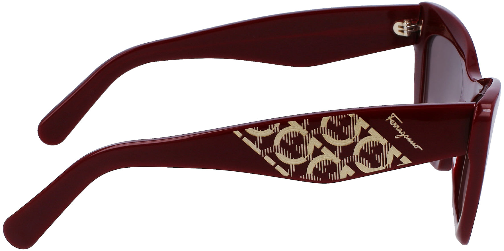 Salvatore Ferragamo Bordeaux Squared Cat Eye W/ Gradient Lens