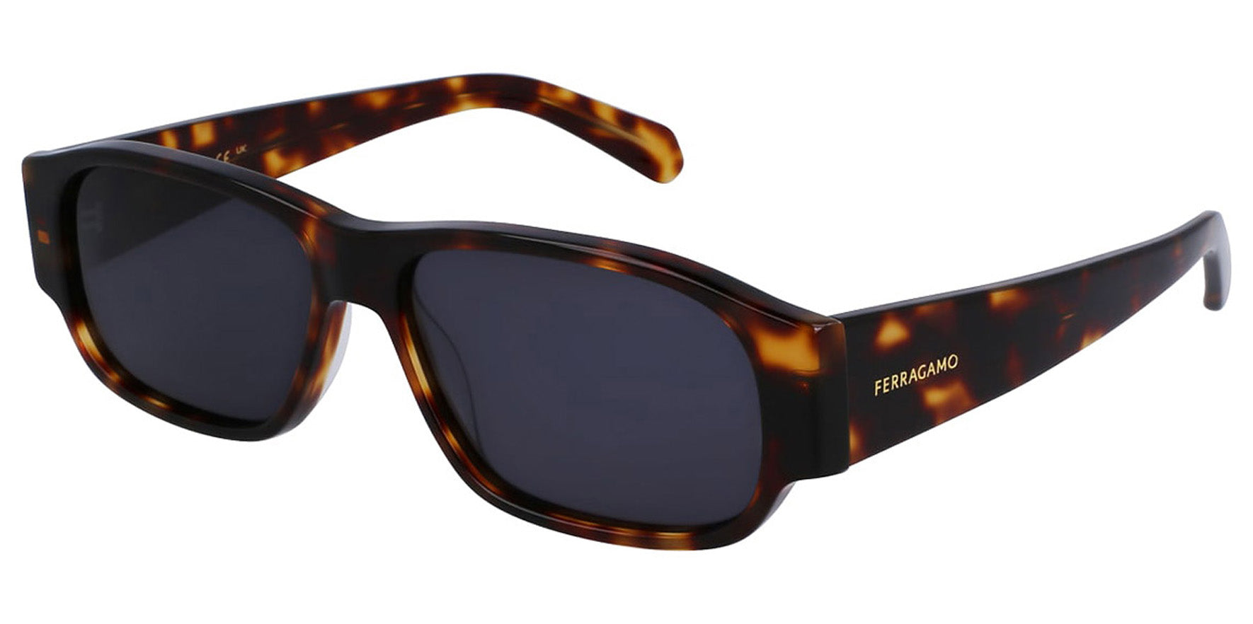 Ferragamo Dark Tortoise Rectangle