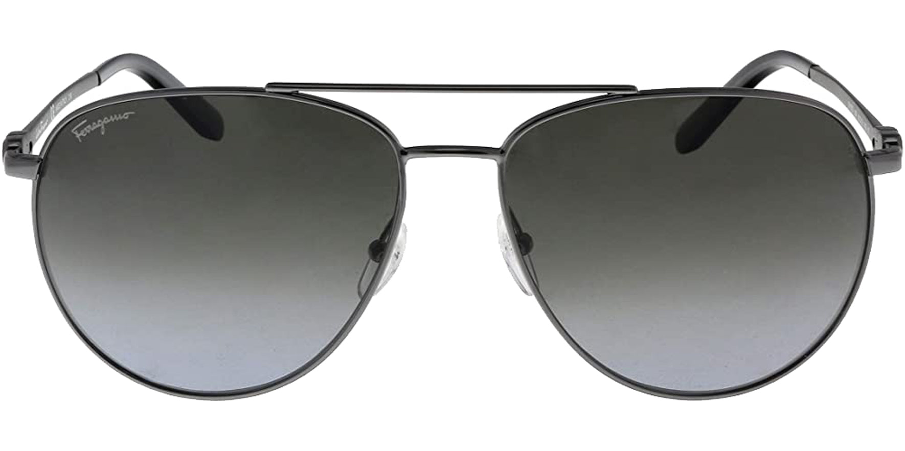 Salvatore Ferragamo Shiny Ruthenium Aviator - Eyedictive