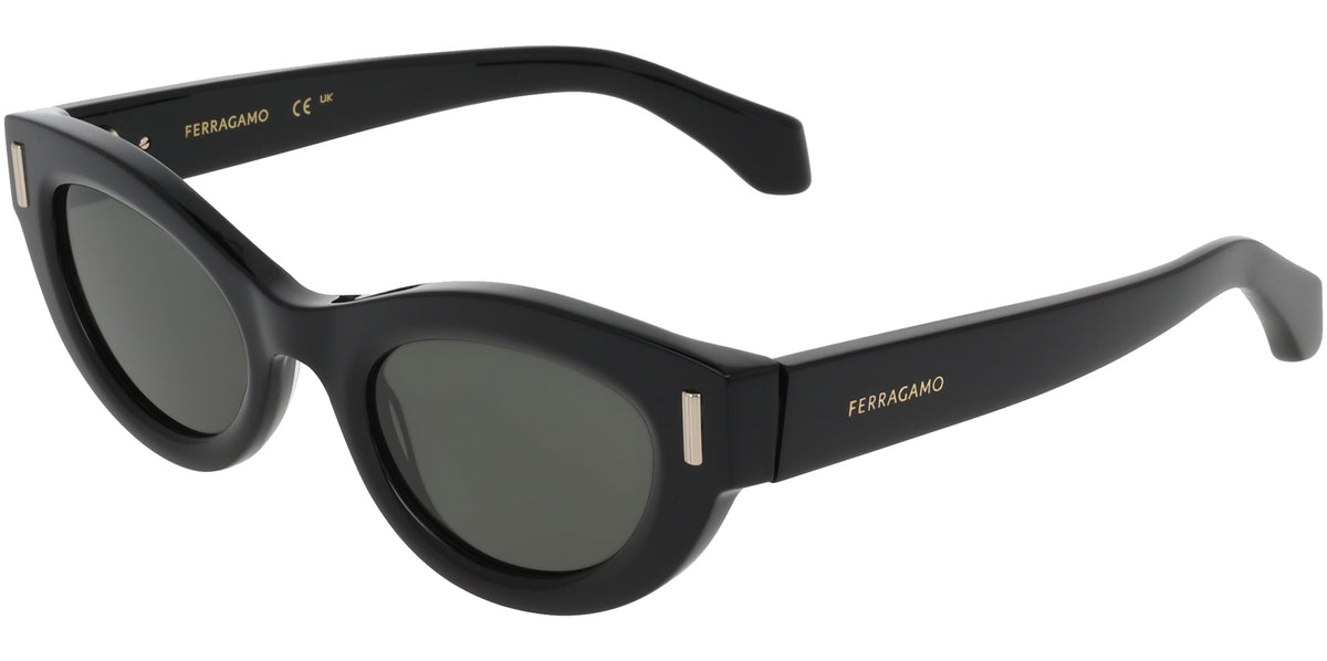 Ferragamo Cat-Eye w/ Rivet Details