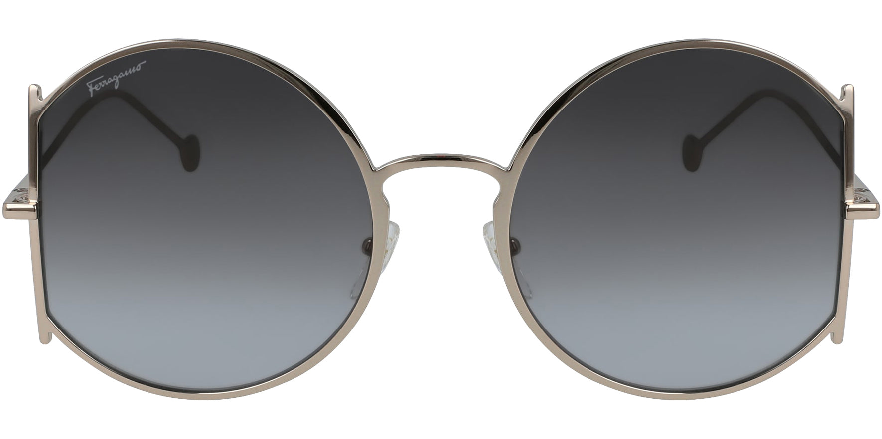 Salvatore Ferragamo Rose Gold-Tone Round - Eyedictive