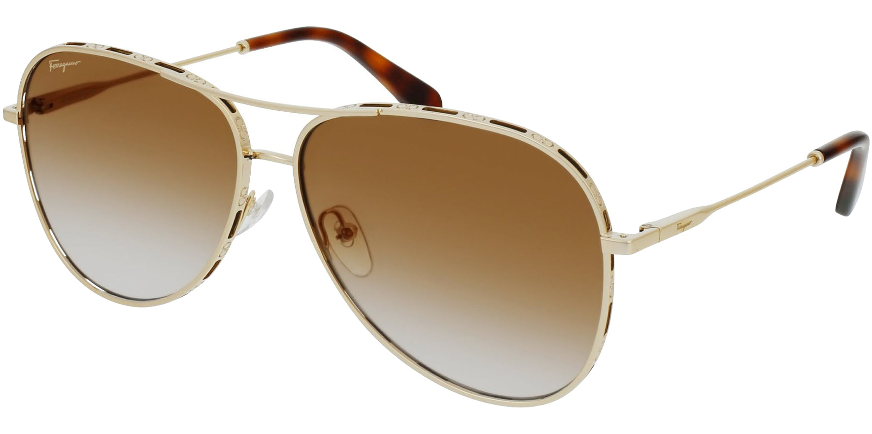 Ferragamo Aviator w/ Gradient Lens