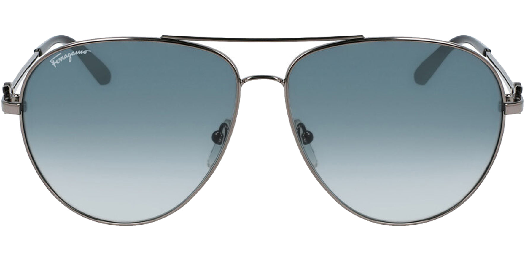 Salvatore Ferragamo Dark Ruthenium Aviator - Eyedictive