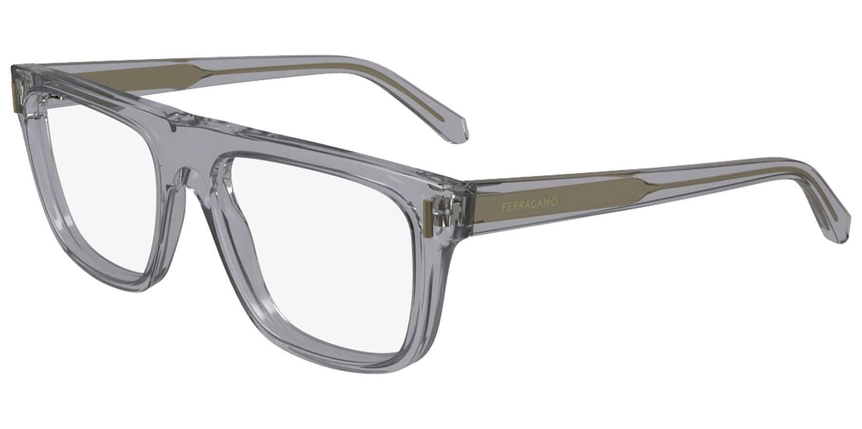 Ferragamo Square Eyeglass Frames w/ 5-Barrel Steel Hinges