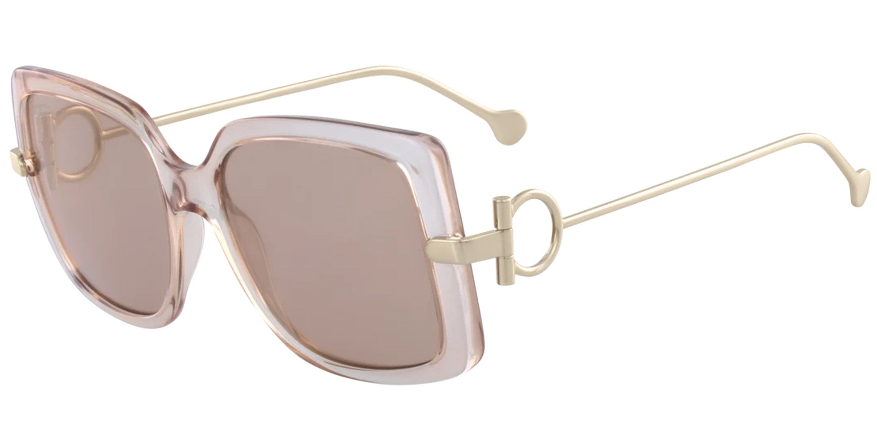 Salvatore Ferragamo Oversize Square w/ Gancio Hinge