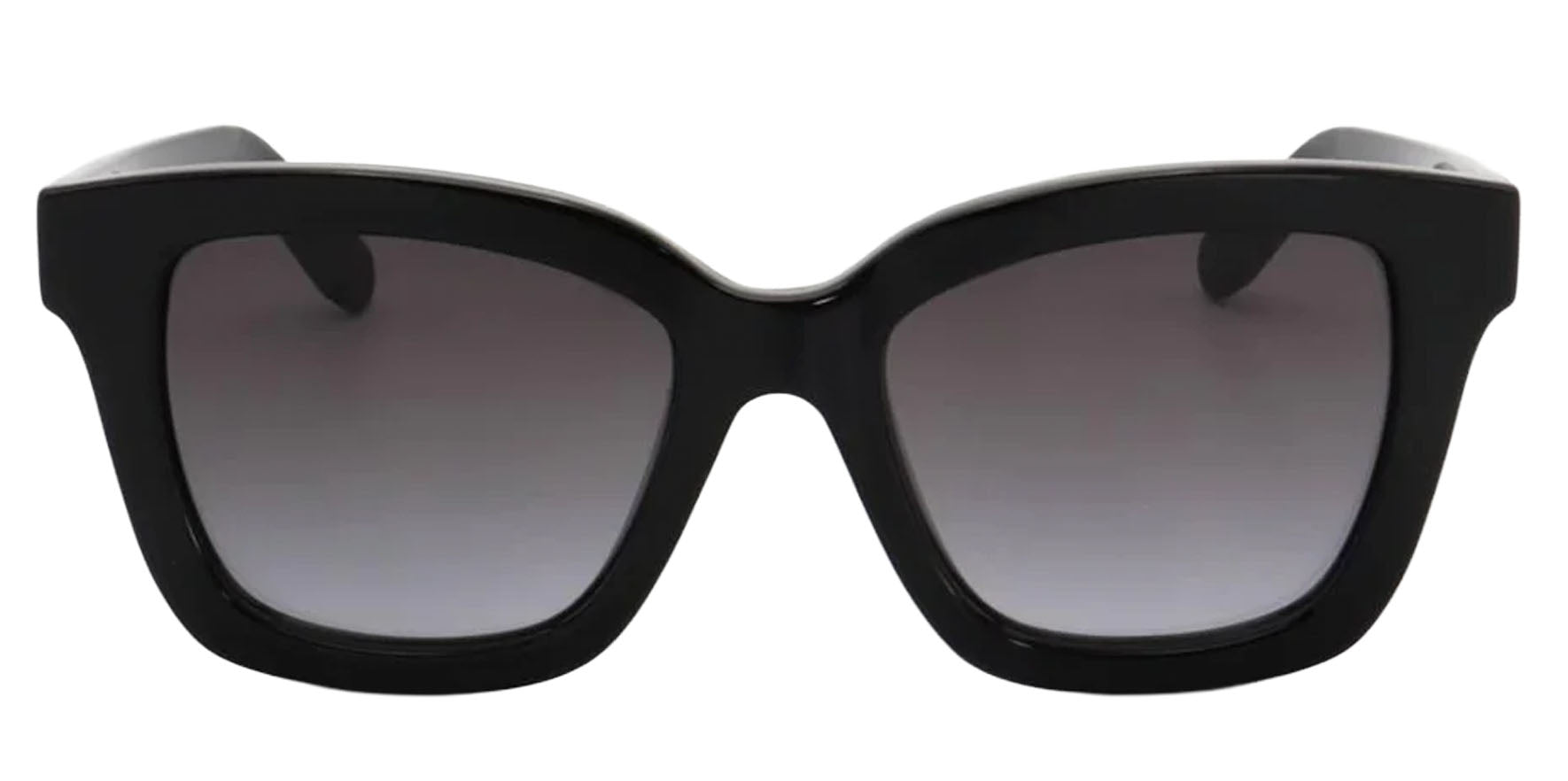 Ferragamo Black Chunky Squared Cat-Eye w/ Gradient Lens