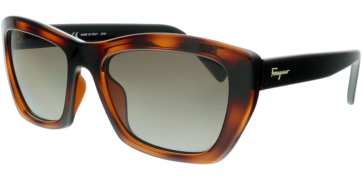 Ferragamo Chunky Rectangle Cat-Eye w/ Gradient Lens – Eyedictive display picture 1