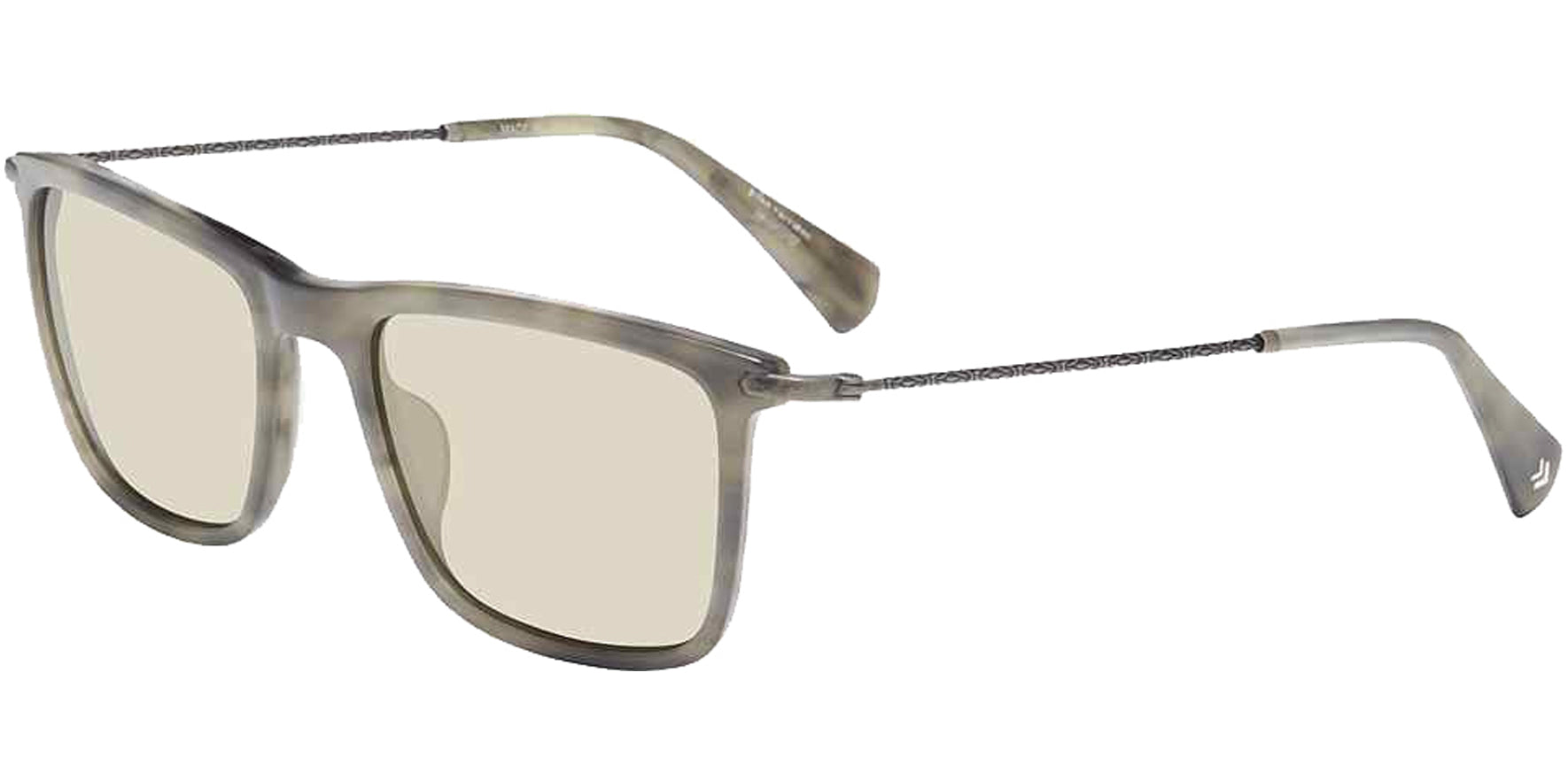 John Varvatos Grey Slim Square w/ Titanium Temples