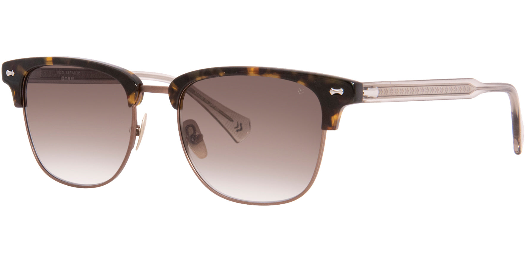 John Varvatos Havana Classic Brow-Line w/ Gradient Lens