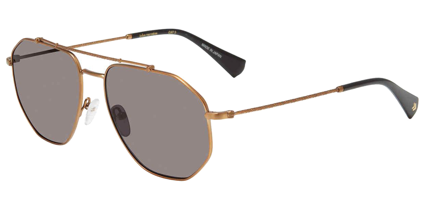 John Varvatos Bowery Titanium Geometric Aviator