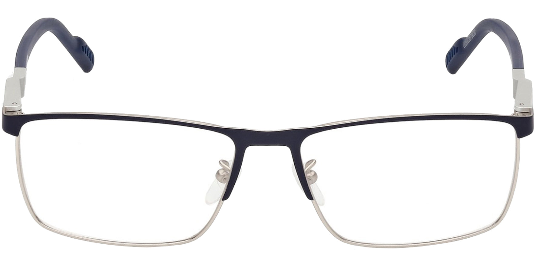 Adidas Blue/Monocolor Browline Rectangle Eyeglass Frames