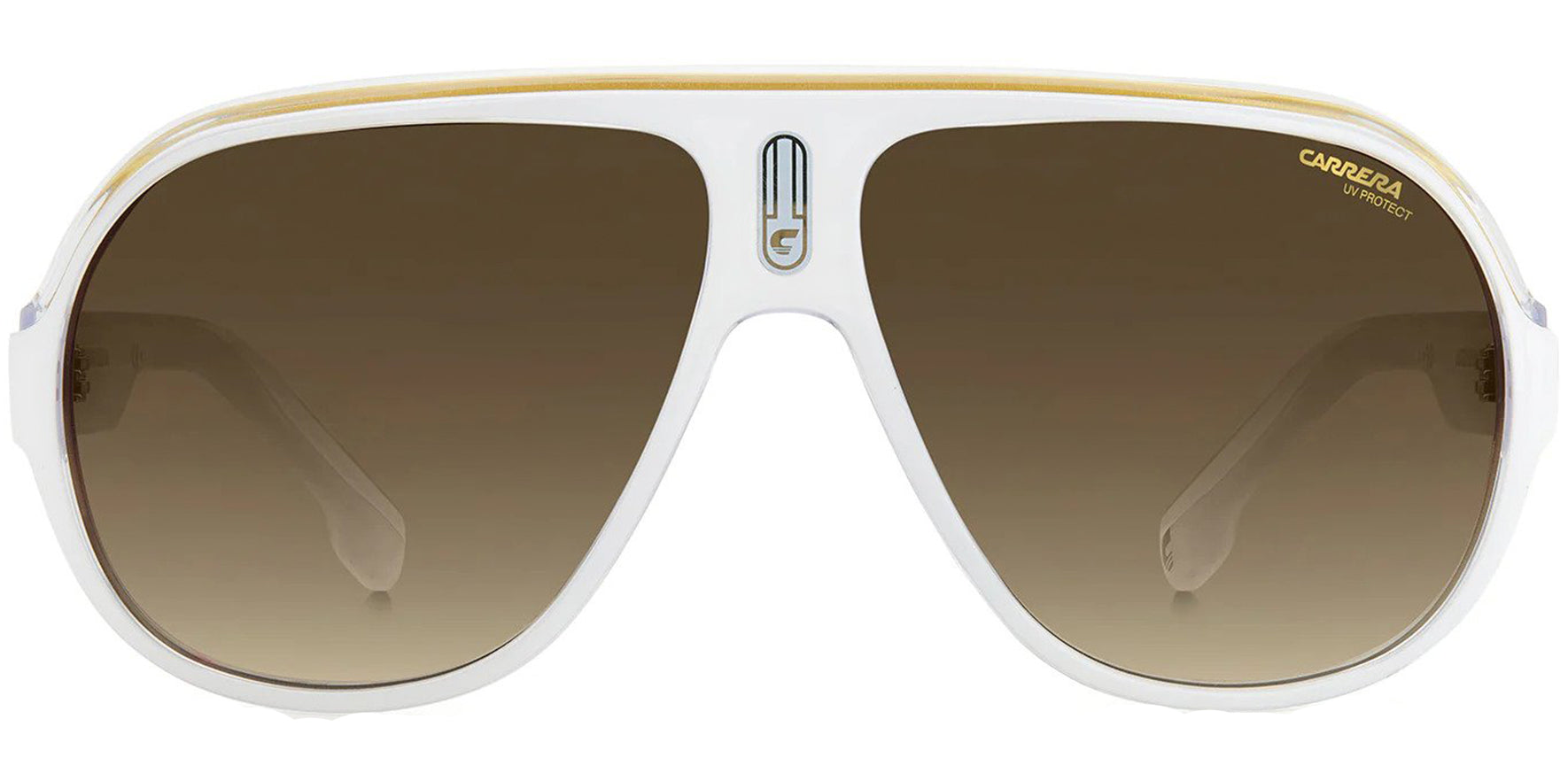 Carrera Speedway N White/Crystal Pilot Sunglasses w/Gradient Lens - Eyedictive