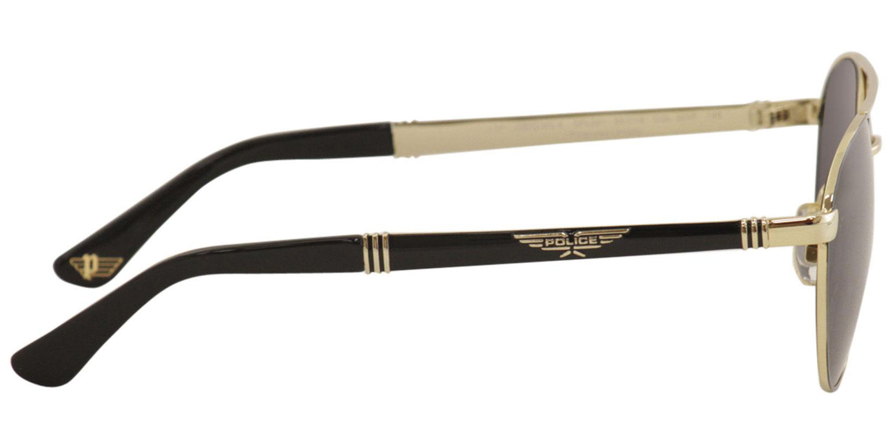 Police Origins 4 Polarized Black/Gold-Tone Pilot