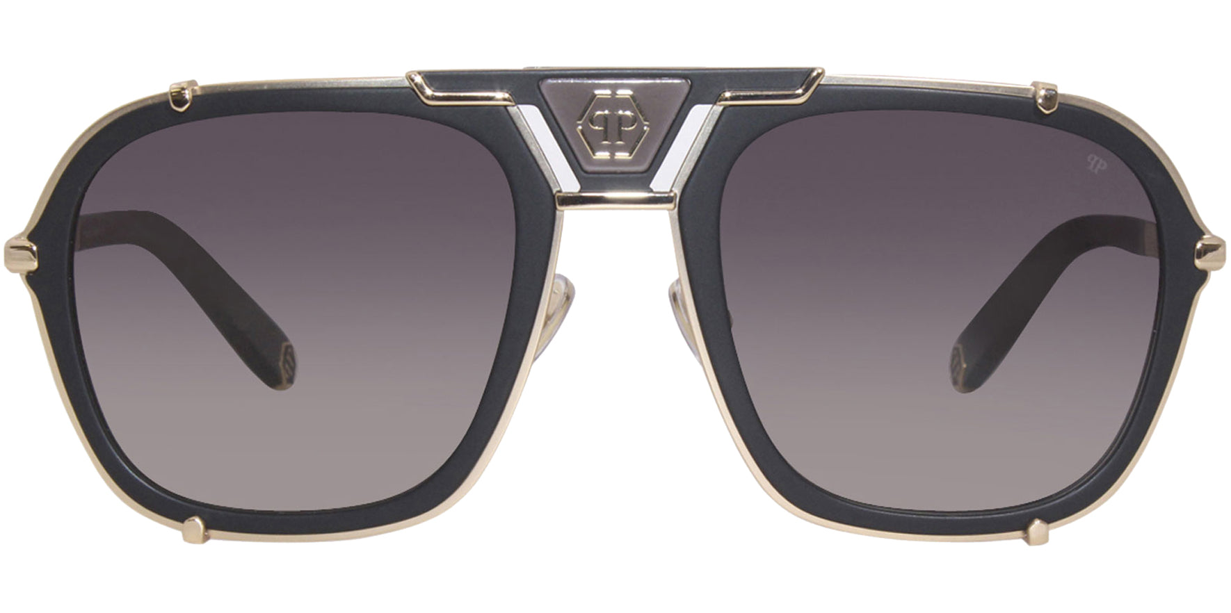 Philipp Plein Polarized Titanium Pilot w/ Gradient Lens