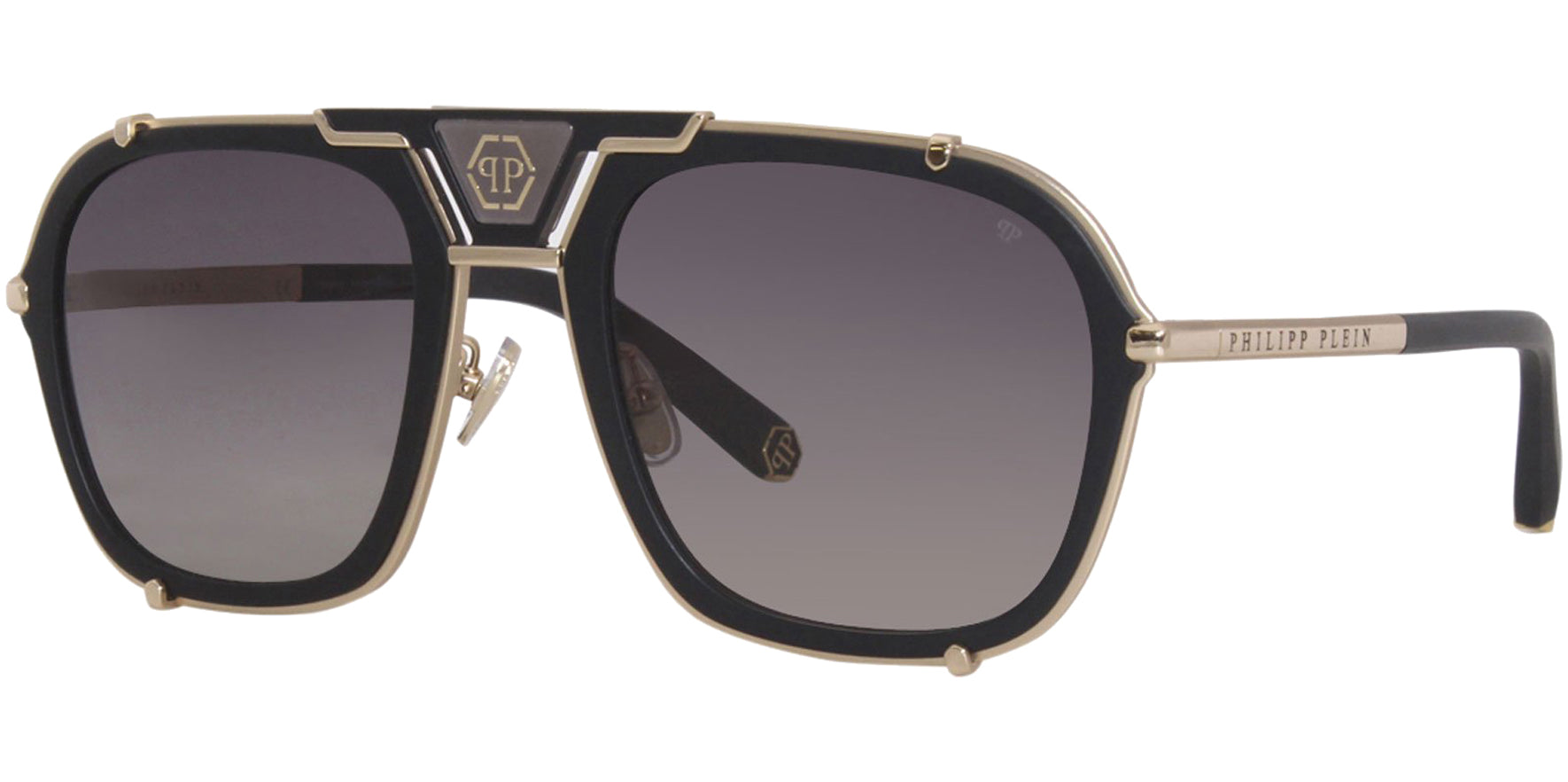Philipp Plein Polarized Titanium Pilot w/ Gradient Lens