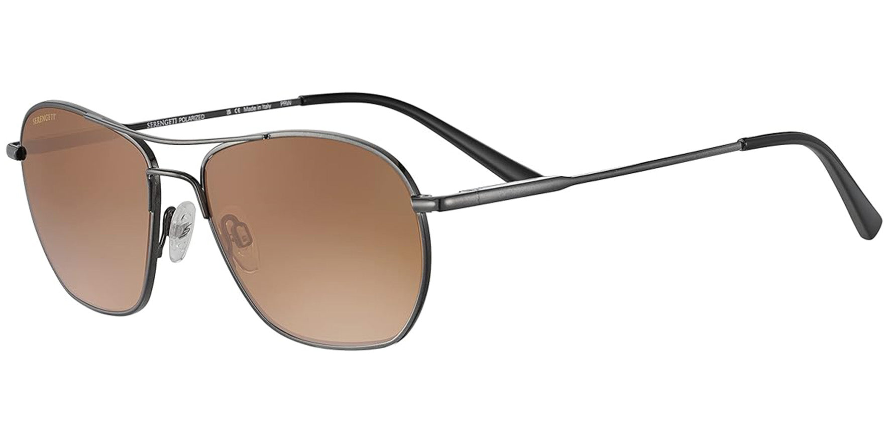 Serengeti Lunger Polarized Photochromic Squared Aviator w/ Glass Lenses