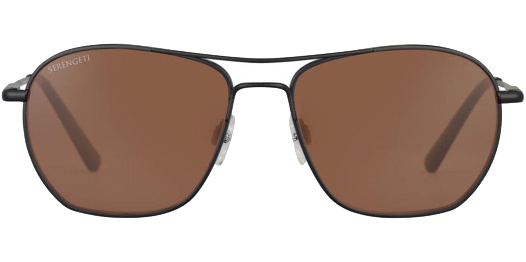 Serengeti Lunger Matte Black Navigator w/ Slim Temples