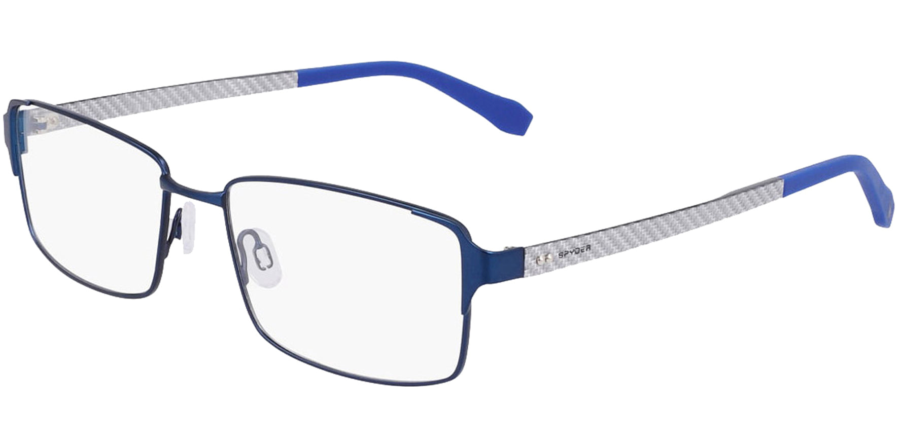 Spyder Navy Rectangle Eyeglass Frames w/ Slim Temples