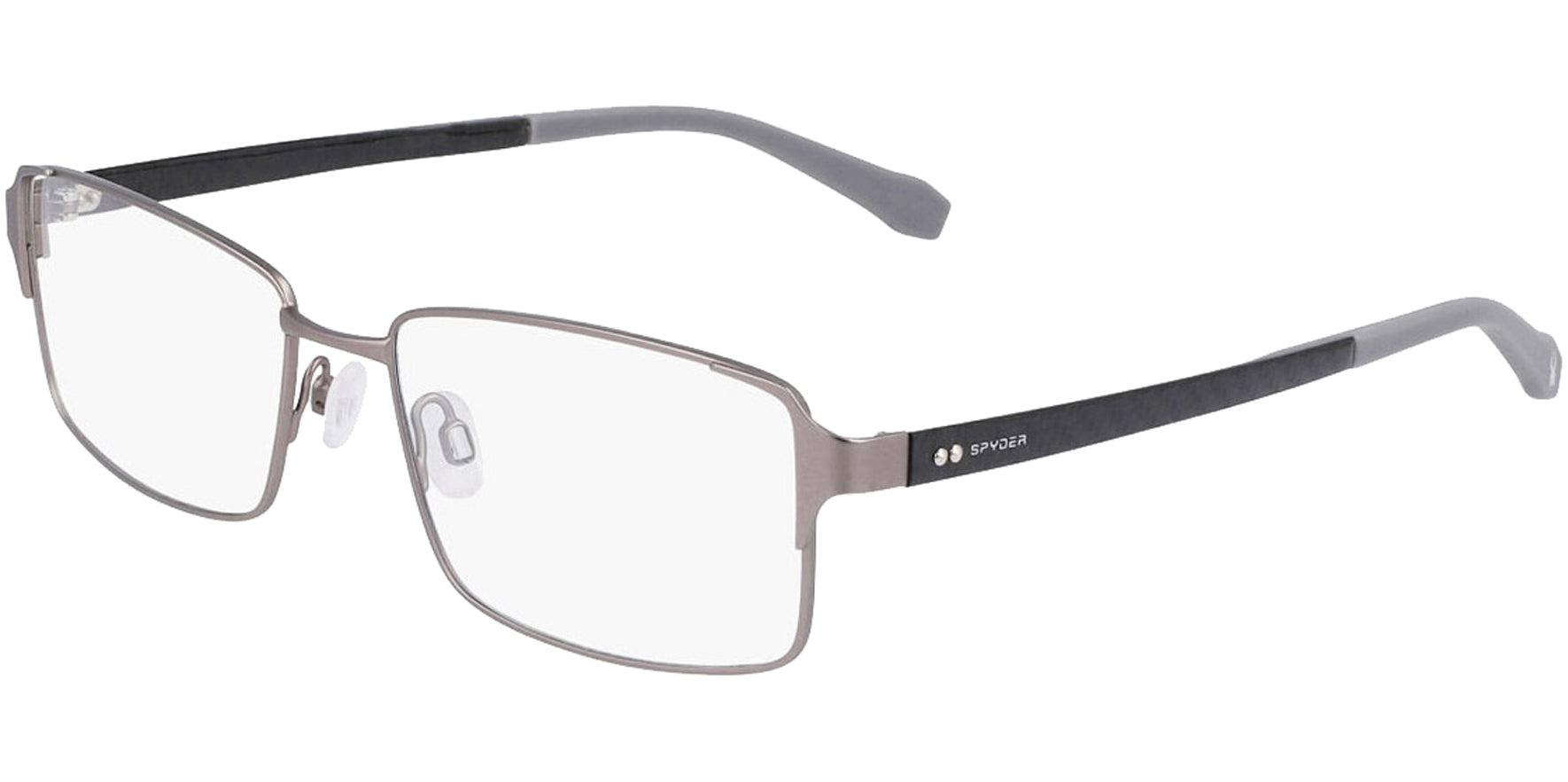 Spyder Rectangle Eyeglass Frames w/ Slim Carbon Fiber Temples