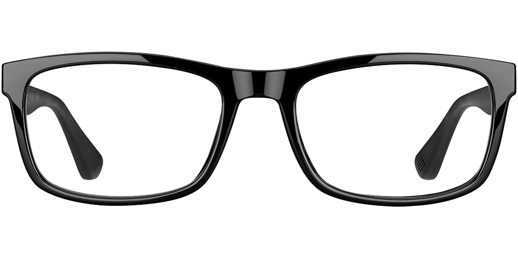 Tommy Hilfiger Black Rectangular Eyeglass Frame w/ Textured Temples