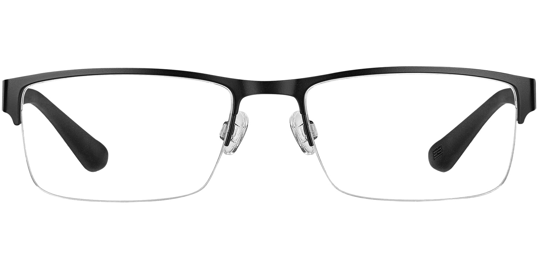 Tommy Hilfiger Stainless Steel Semi-Rimless Rectangle Eyeglasses