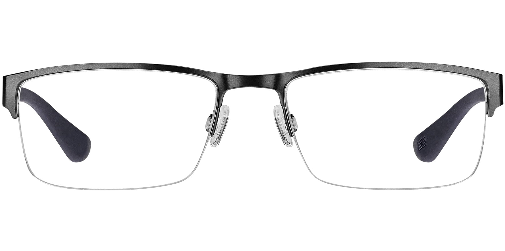 Tommy Hilfiger Stainless Steel Semi-Rimless Rectangle Eyeglasses