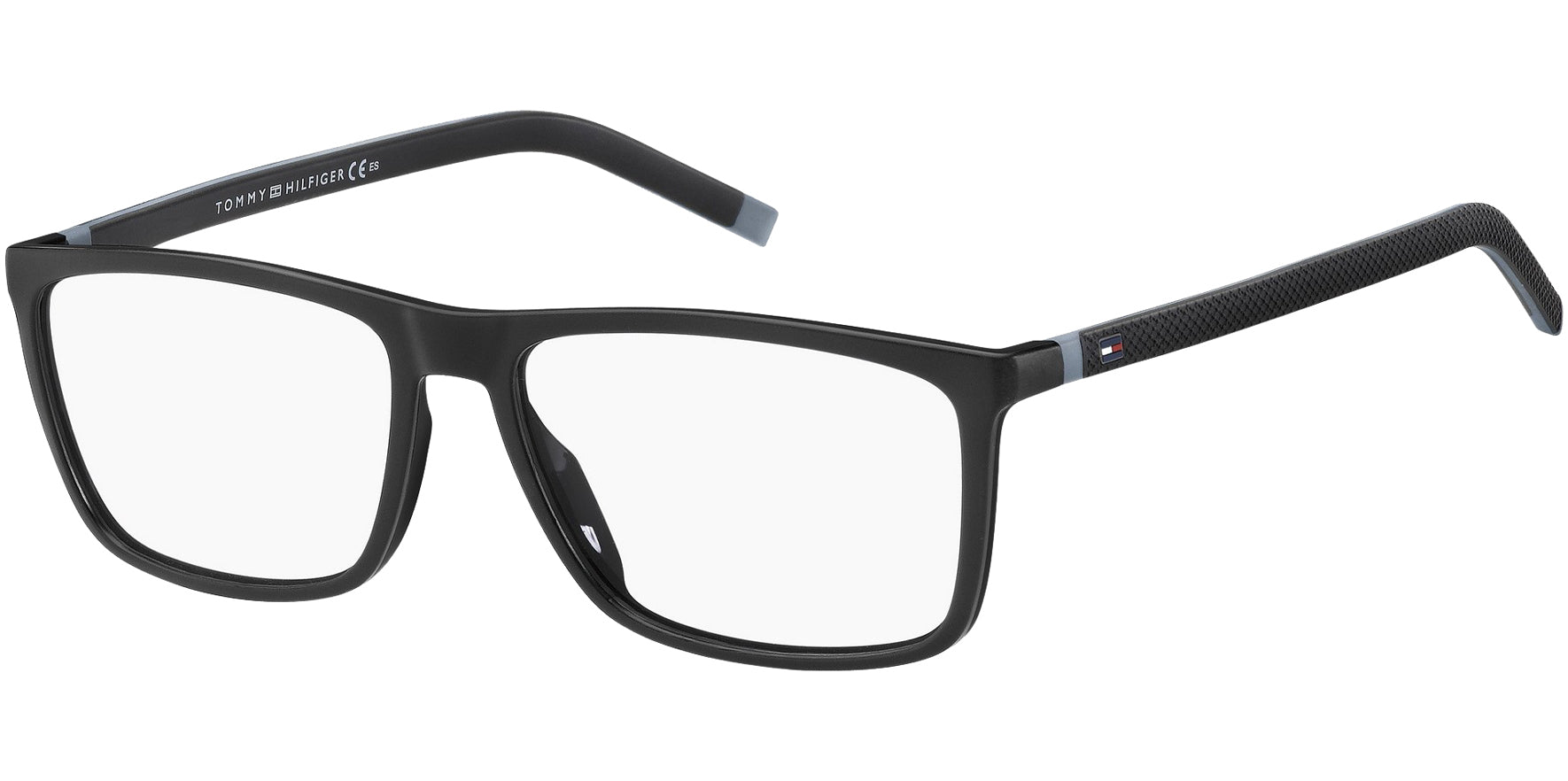 Tommy Hilfiger Black/Grey Rectangular Eyeglass Frame