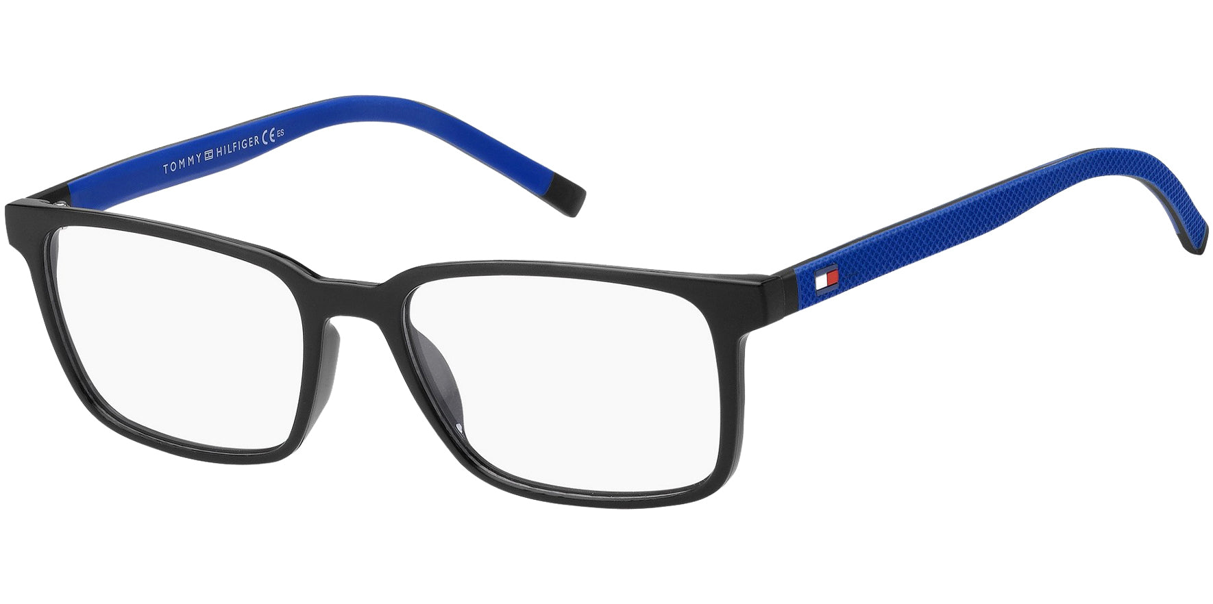 Tommy Hilfiger Square Eyeglass Frames w/ Flexible Temples