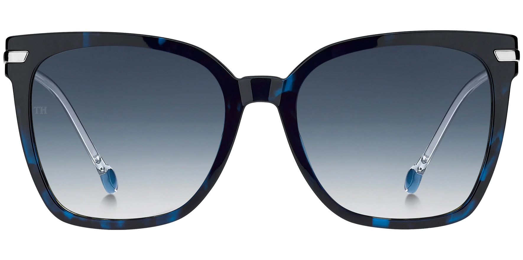 Tommy Hilfiger Blue Havana Square Cat-Eye w/ Gradient Lens