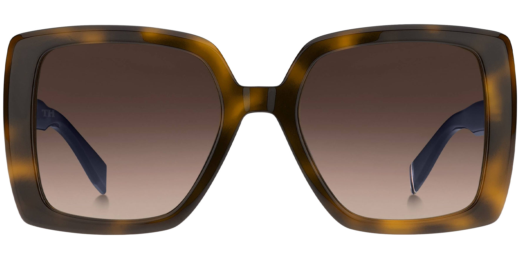 Tommy Hilfiger Havana Oversized Square w/ Gradient Lens - Eyedictive