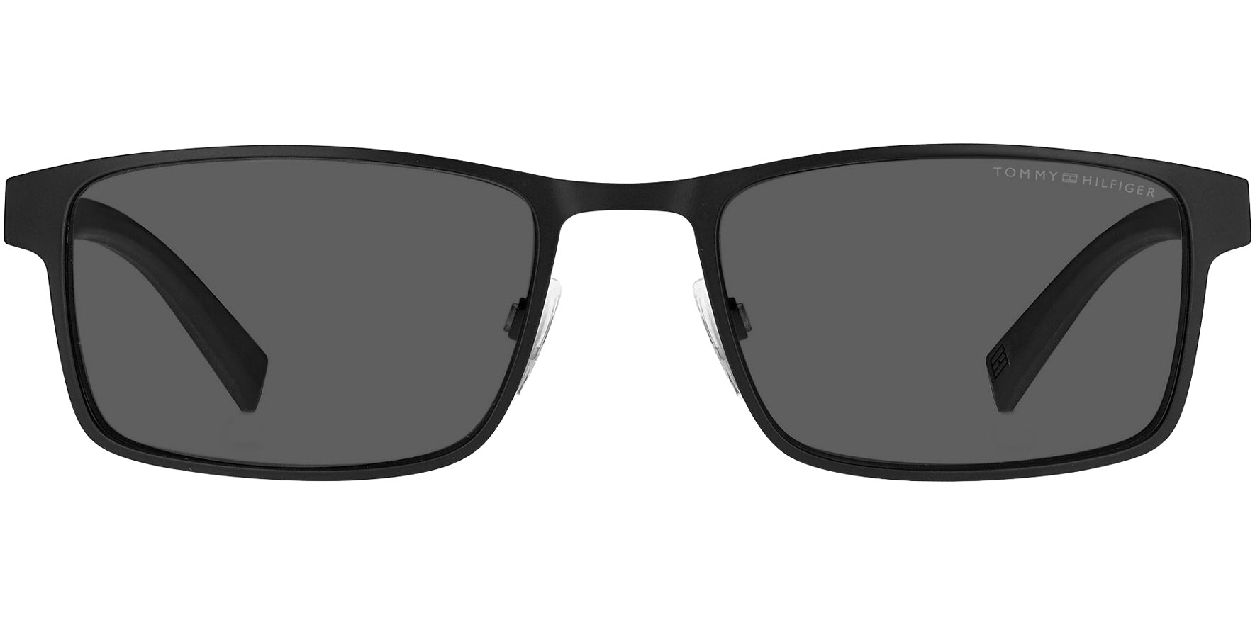 Tommy Hilfiger Matte Black Metal Rectangle w/ Spring Flex Hinges