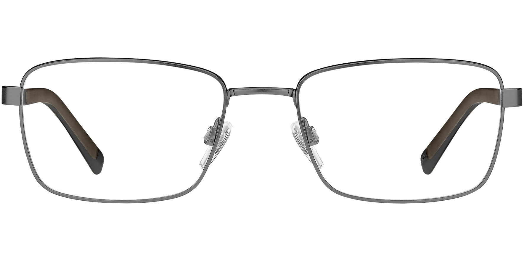 Tommy Hilfiger Ruthenium/Black Soft Rectangle Eyeglass Frame