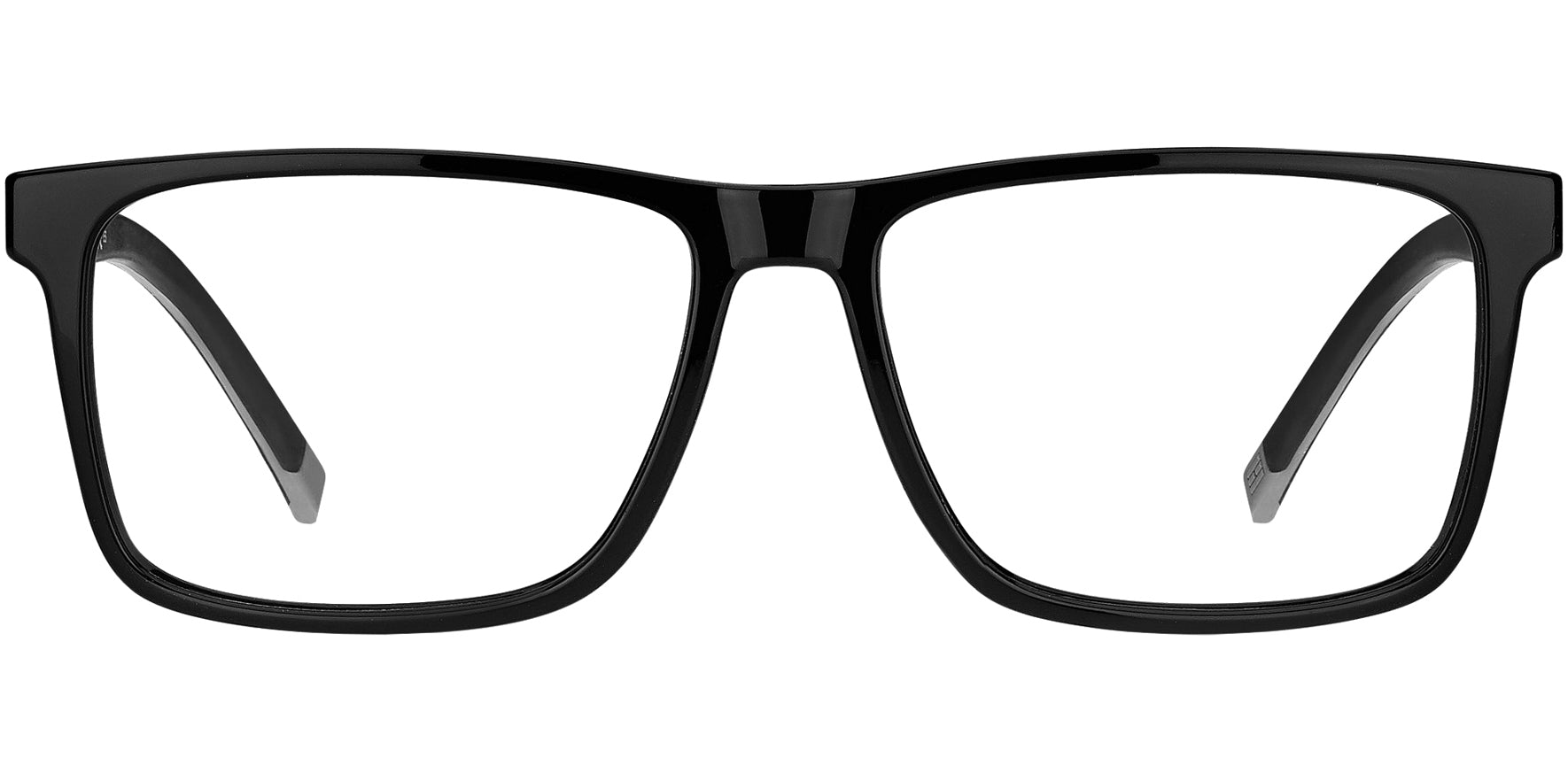 Tommy Hilfiger Black Square Eyeglass Frames w/ Steel Hinges