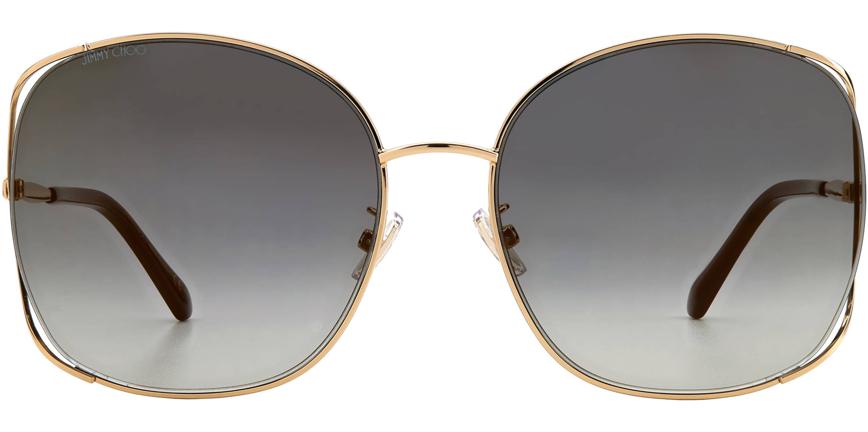 Jimmy Choo Tinka Oversize Round Cutaway w/ Gradient Lens - Eyedictive