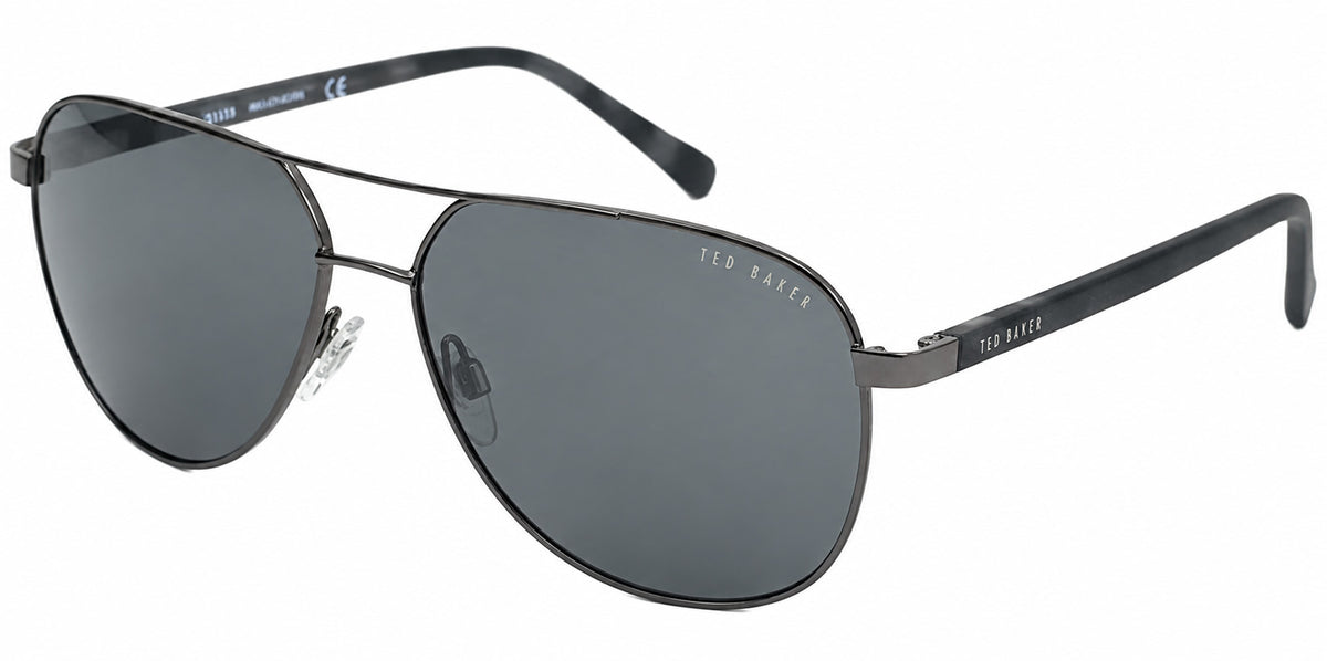 Ted Baker Polarized Metal Aviator w Spring Flex Hinges