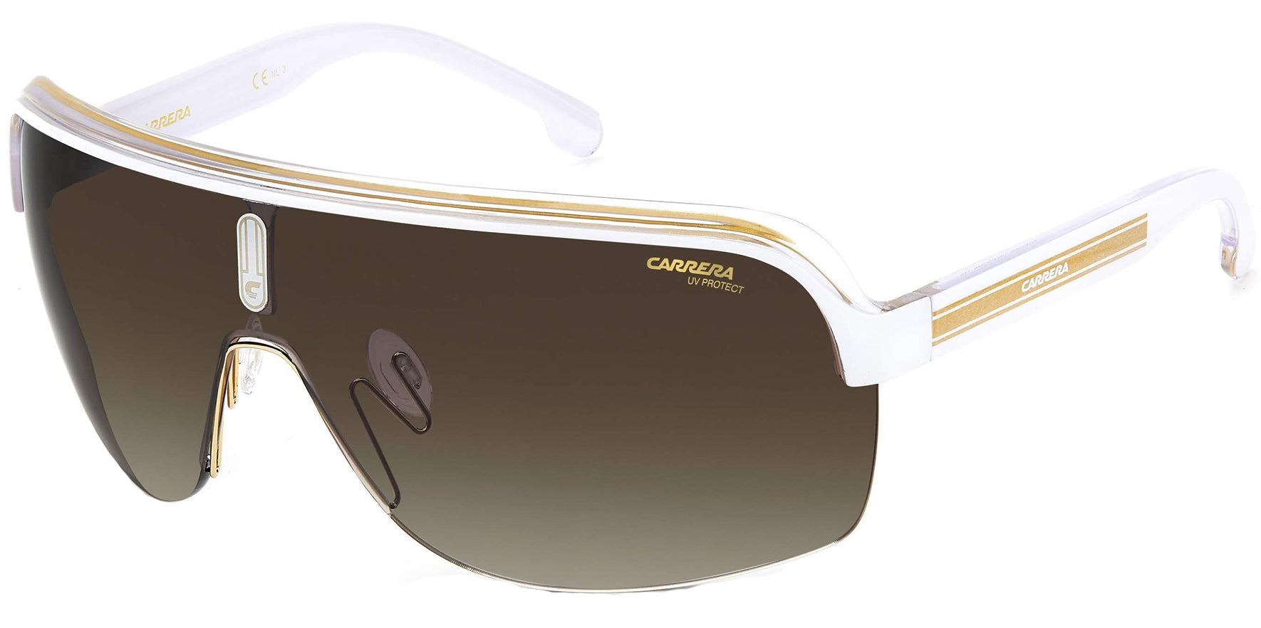 Carrera Topcar 1N Crystal/White Shield w/ Gradient Lens - Eyedictive