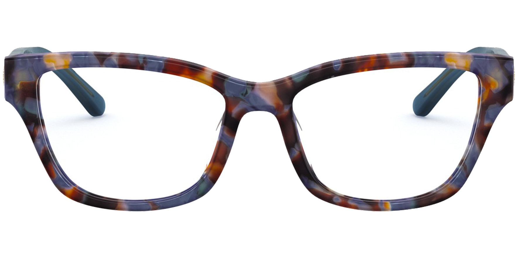 Tory Burch Blue Pearl Tortoise Square Eyeglass Frames - Eyedictive