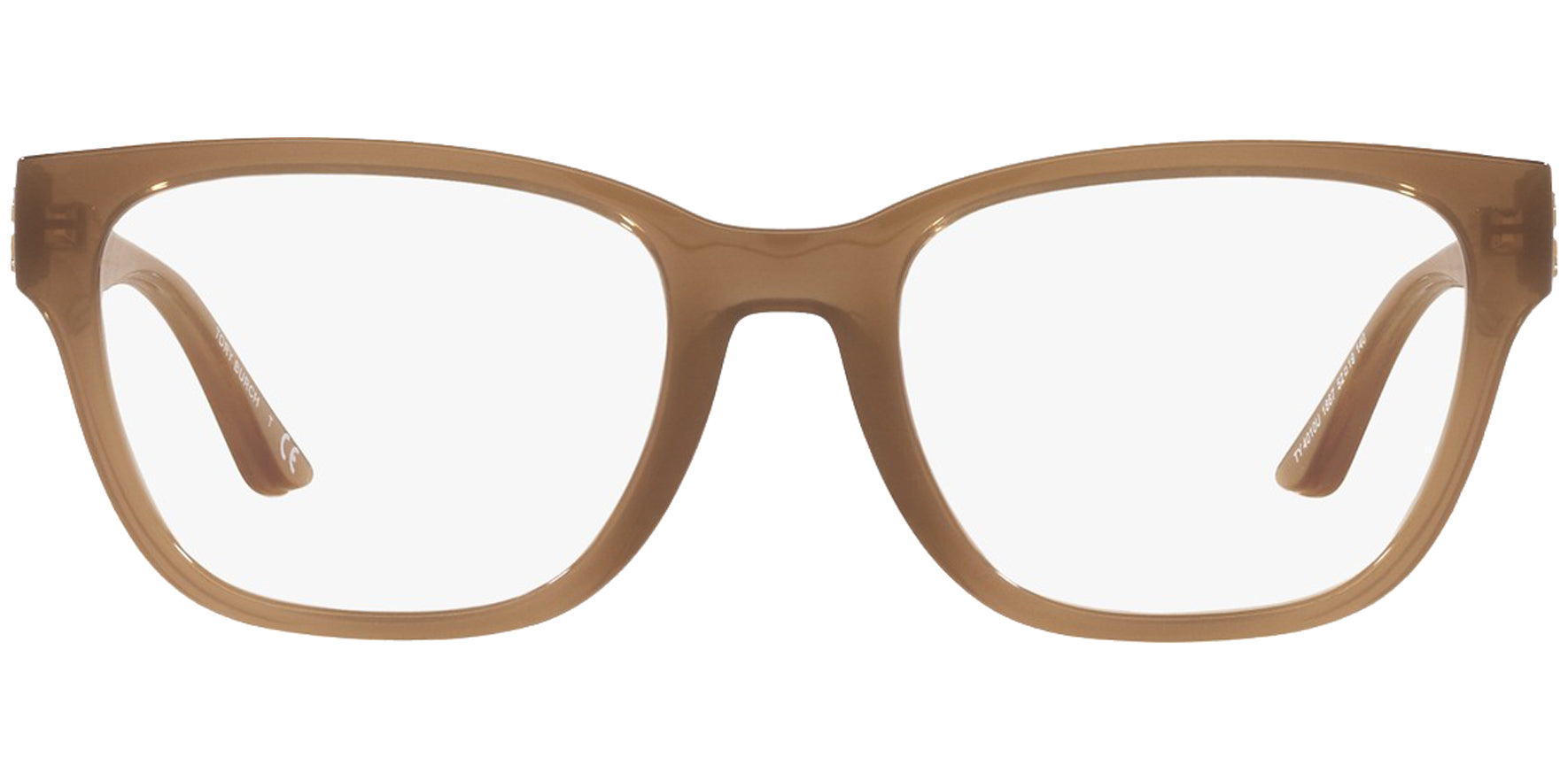 Tory Burch Milky Camel Brown Soft Square Eyeglass Frames - Eyedictive