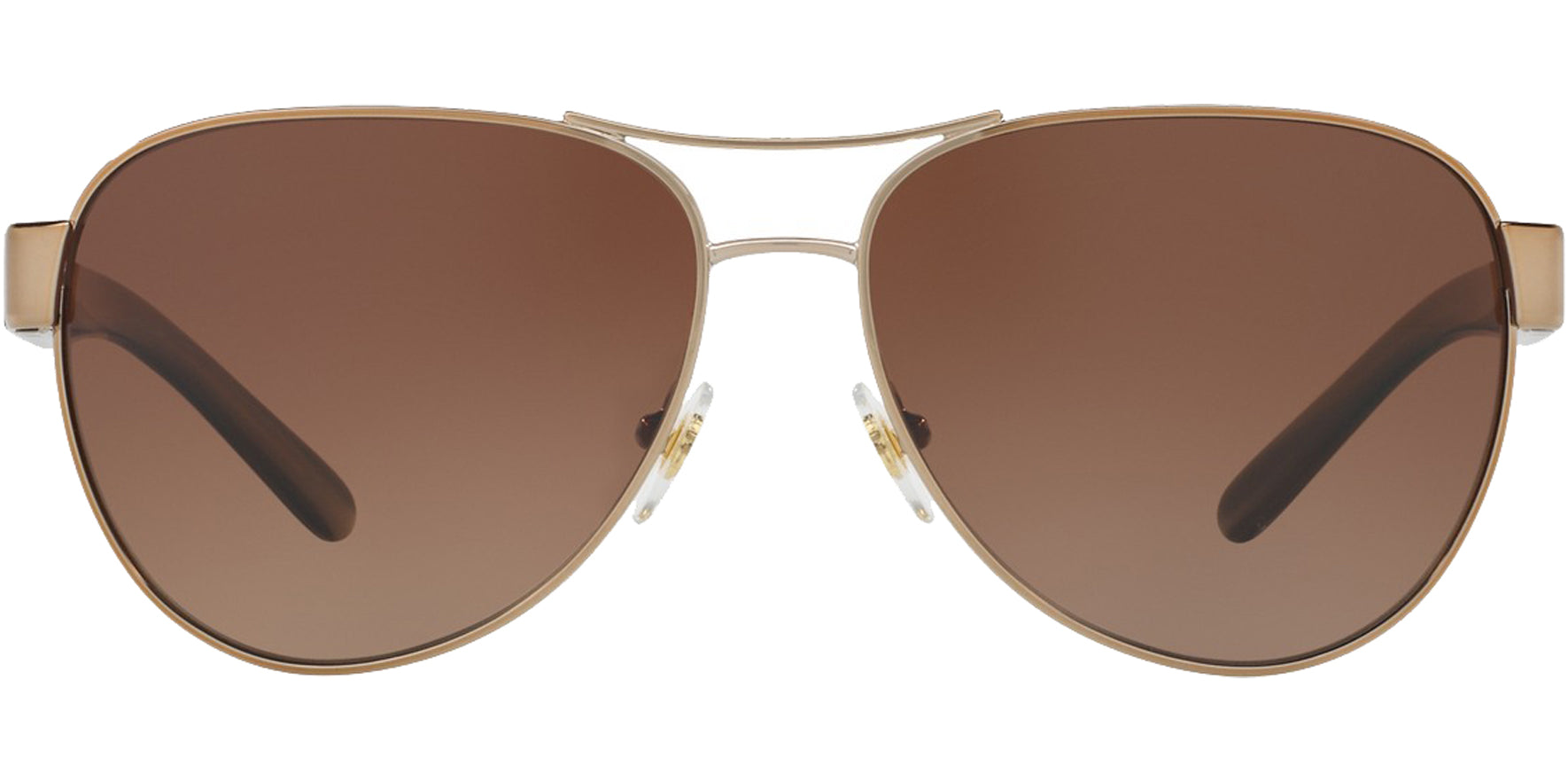 Tory Burch Polarized Light Gold-Tone Aviator w/ Gradient Lens - Eyedictive