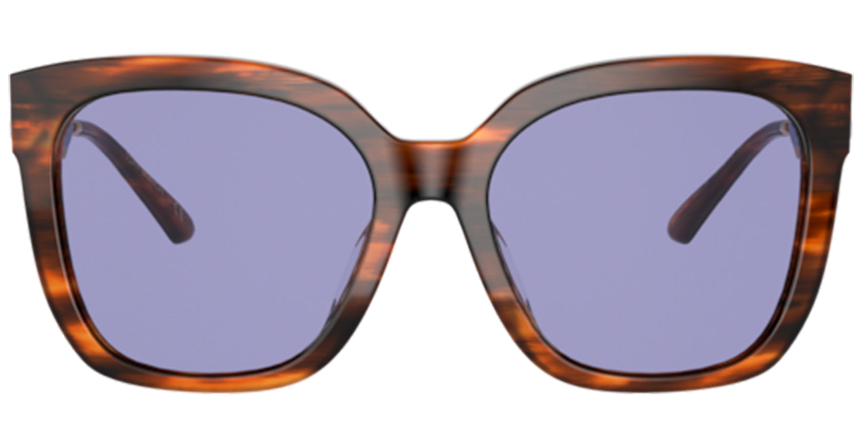 Tory Burch Dark Wood Tone Square w/ Transparent Temples - Eyedictive