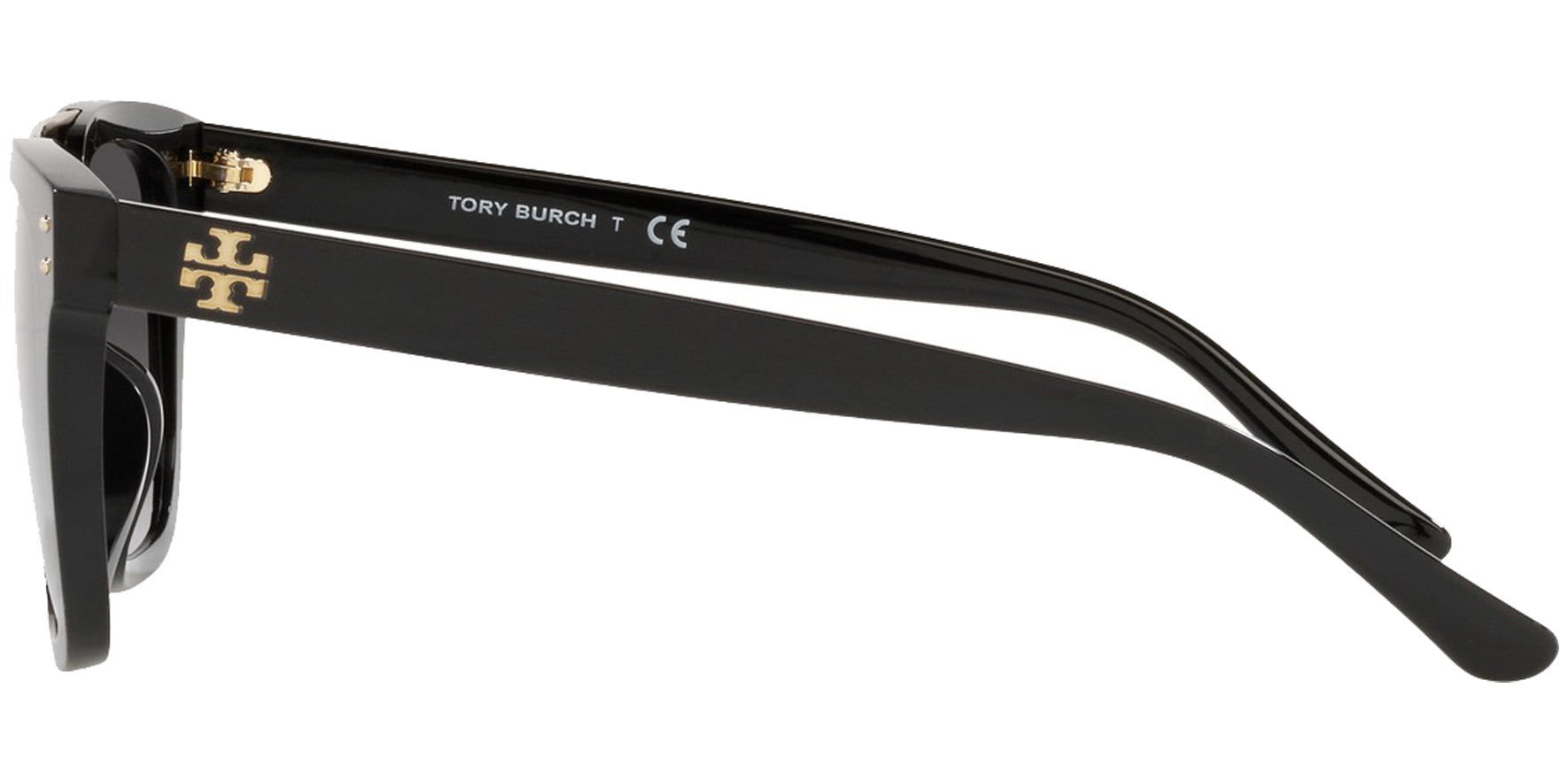 Tory Burch Black Square Brow-Bar w/ Gradient Lens - Eyedictive