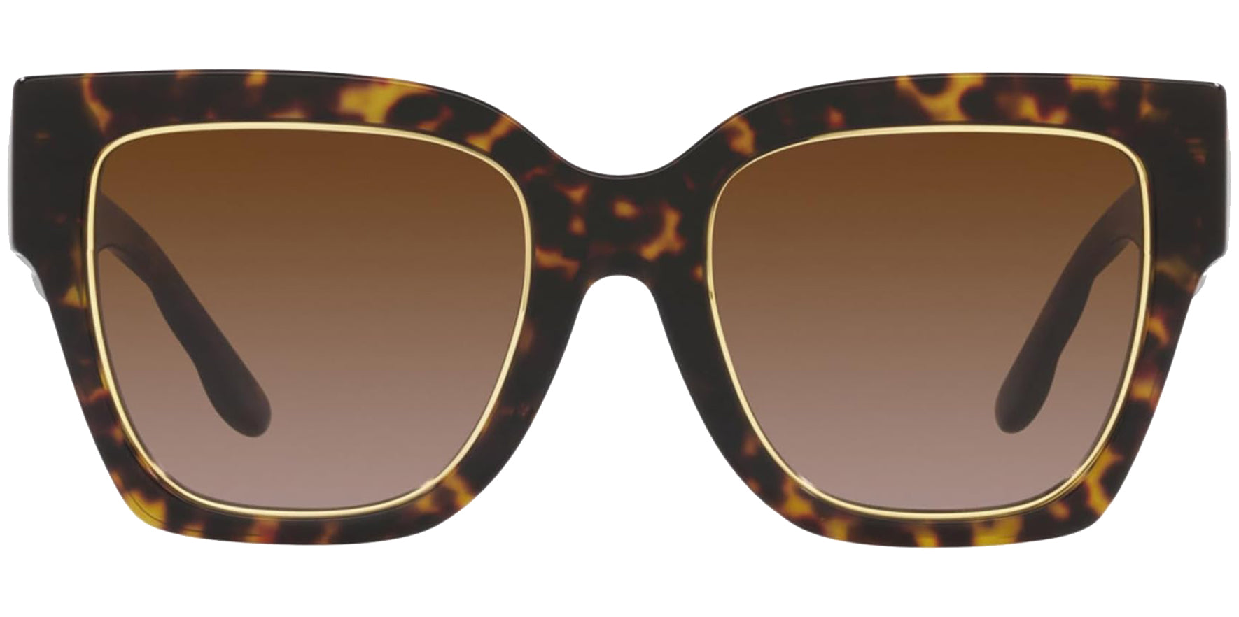 Tory Burch Dark Tortoise Oversized Square w/ Gold-Tone Rim Inlay - Eyedictive