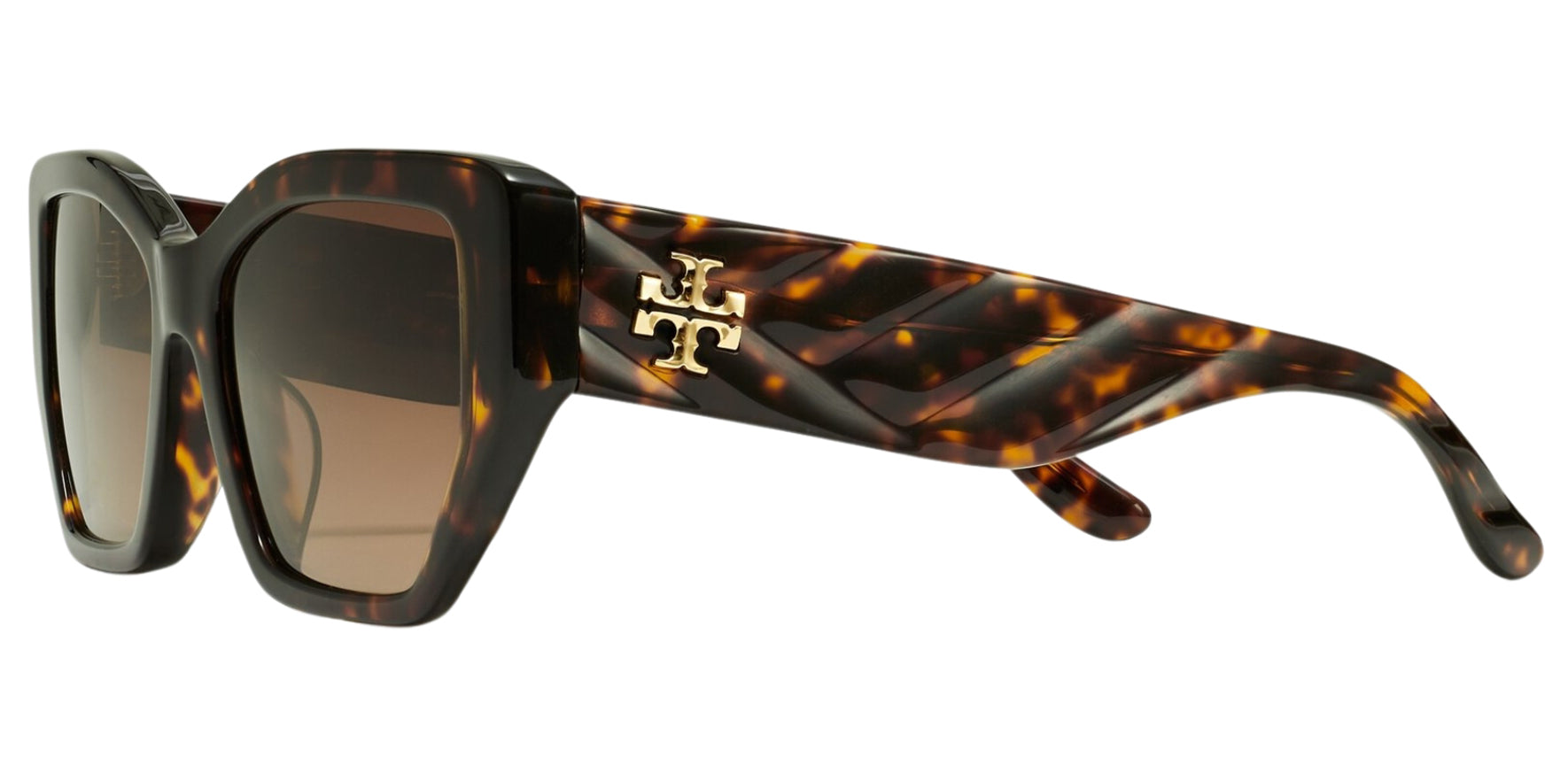 Tory Burch Kira Polarized Dark Tortoise Cat-Eye w/ Gradient Lens - Eyedictive