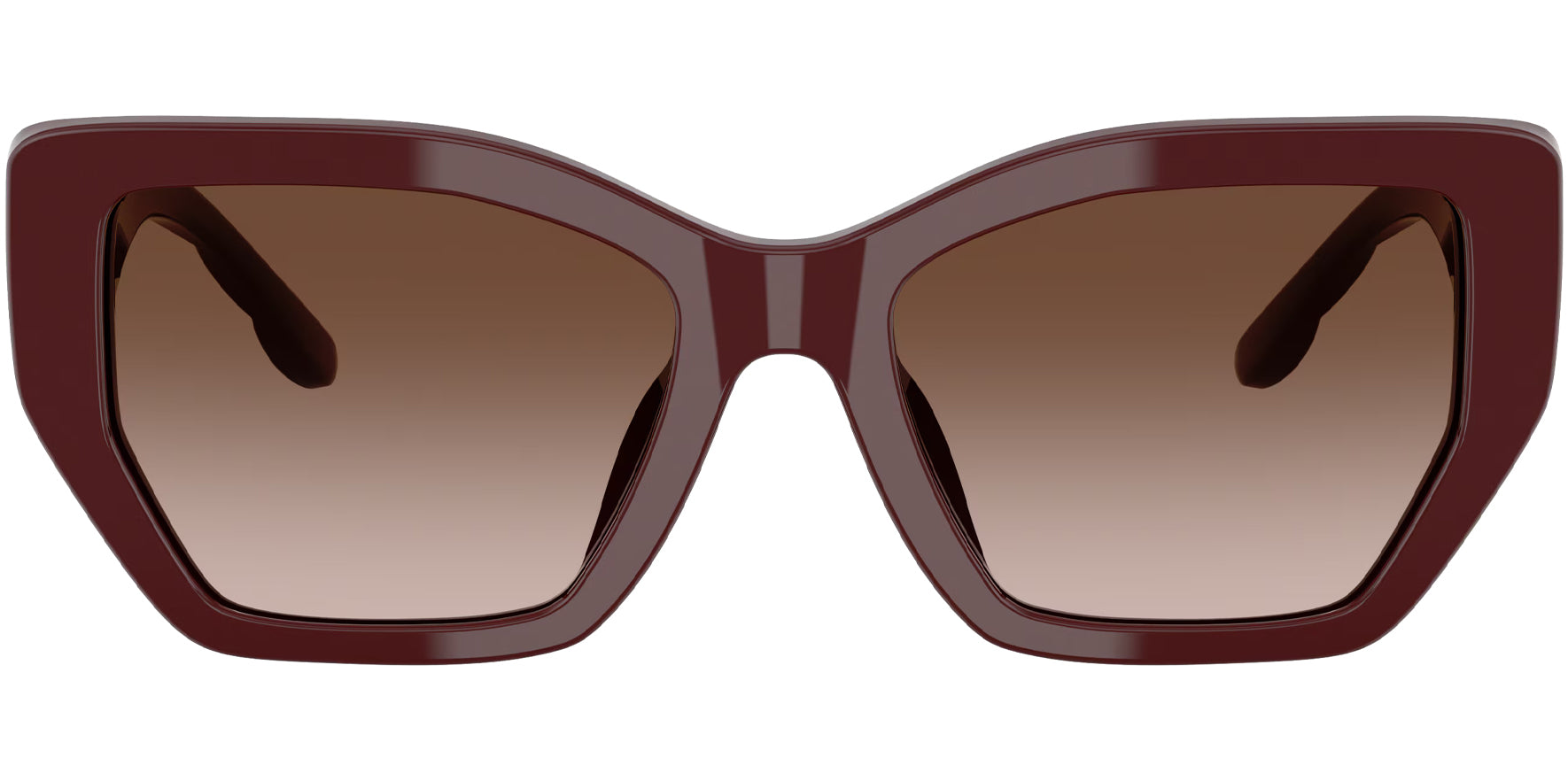 Tory Burch Kira Berry Red Geometric Cat-Eye w/ Gradient Lens - Eyedictive