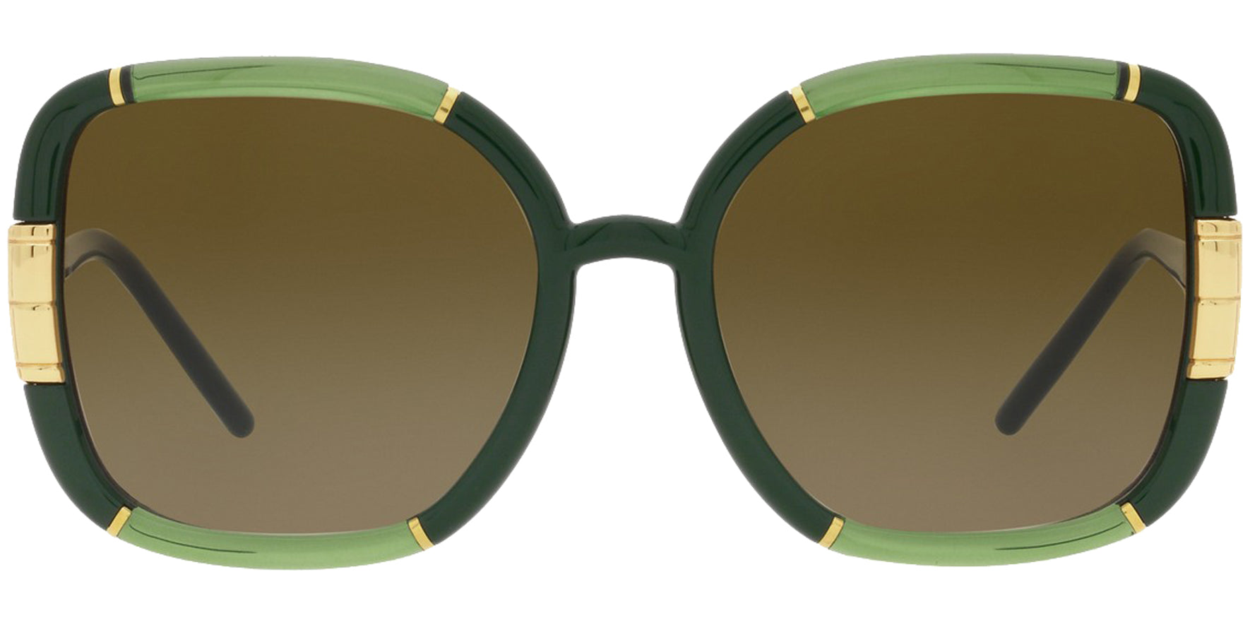 Tory Burch Eleanor Olive Oversized Square w/ Gradient Lens - Eyedictive